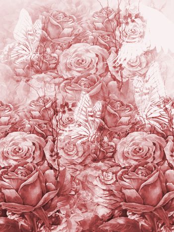 787621-油画玫瑰-红1