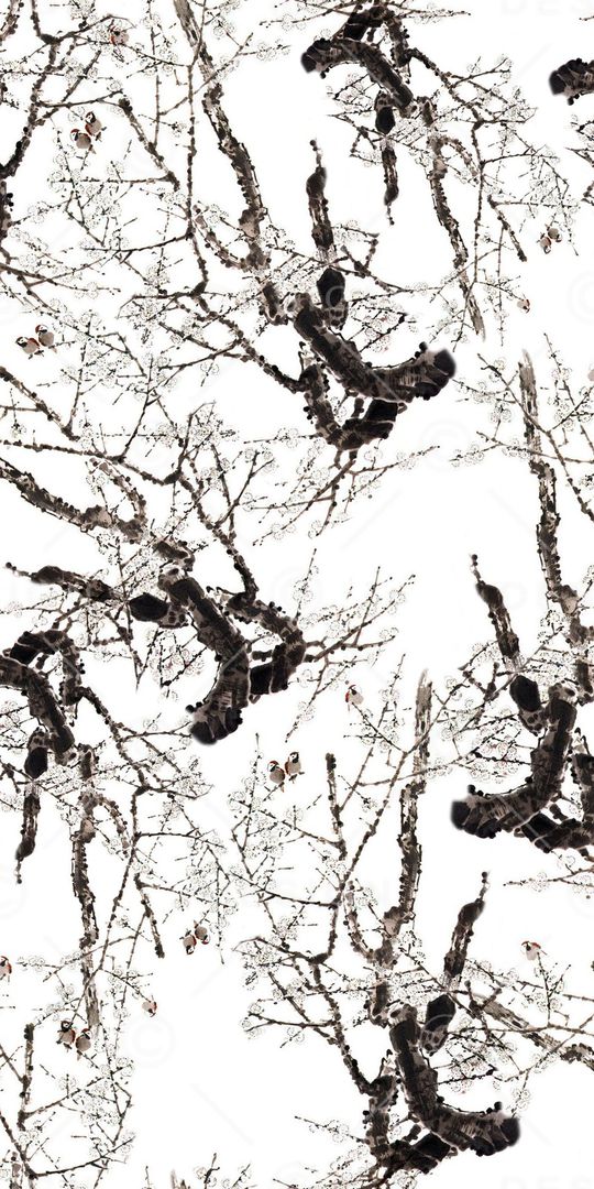 树枝印花华亿平台图片