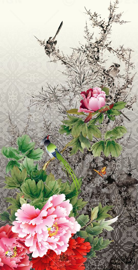 花卉印花华亿平台图片