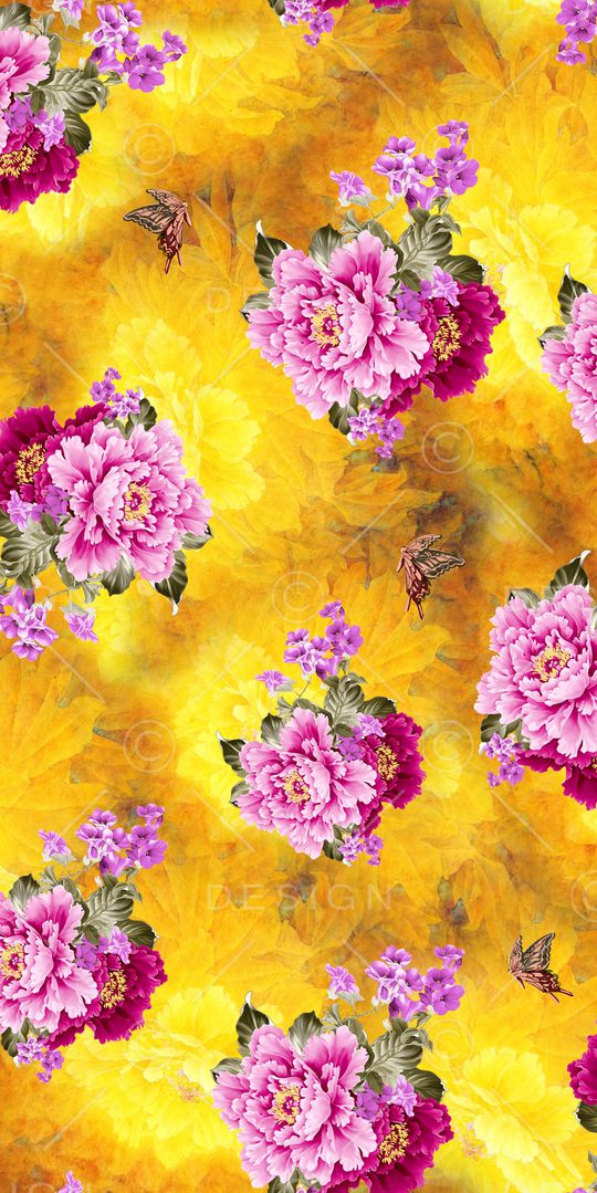 牡丹印花华亿平台图片