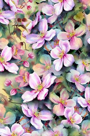 花卉印花华亿平台图片