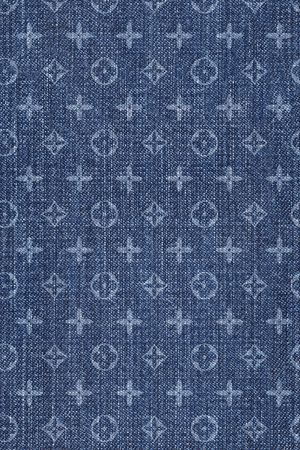 马赛克水洗牛仔效果印花华亿平台图片