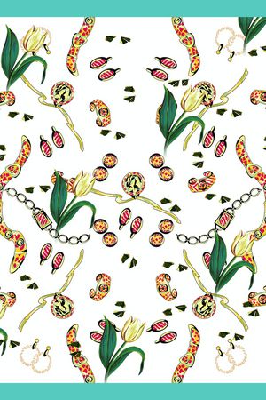 小方巾印花华亿平台图片