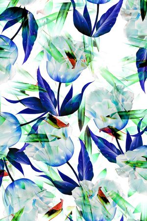 花卉印花华亿平台图片