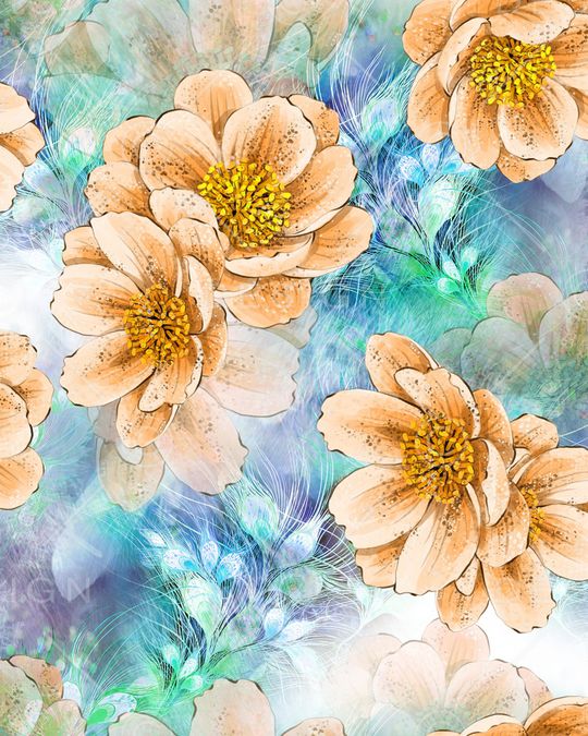 绚烂羽毛印花华亿平台图片