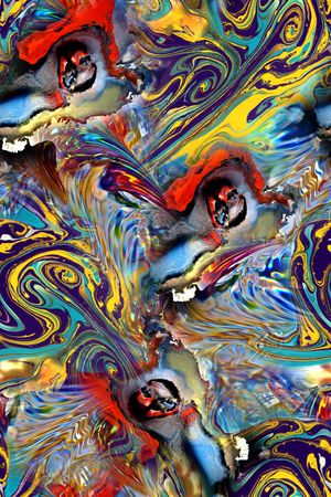 抽象印花华亿平台图片