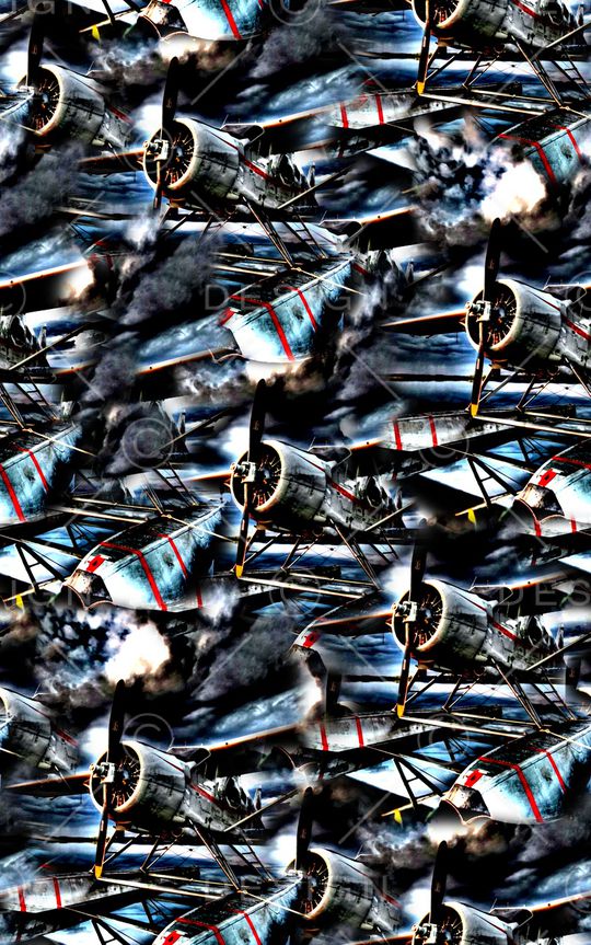 抽象手绘水彩画金属游戏飞机印花印花华亿平台图片