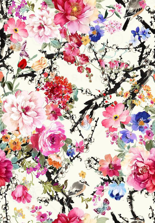 花卉印花华亿平台图片