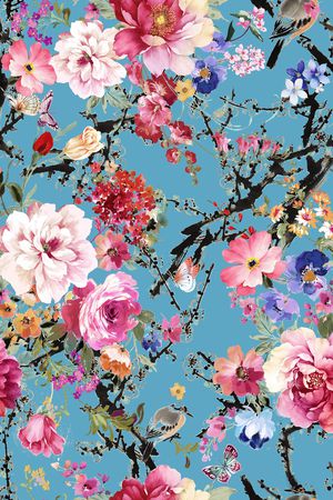 花卉印花华亿平台图片