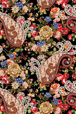 卷草纹印花华亿平台图片