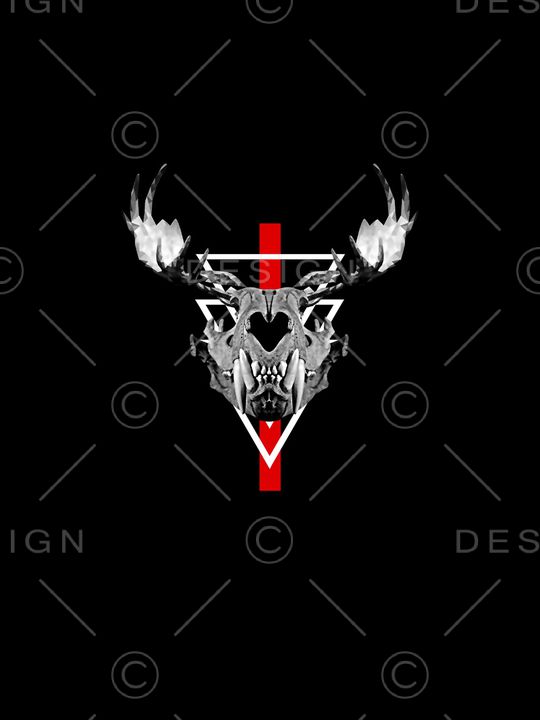 动物骷髅头印花华亿平台图片