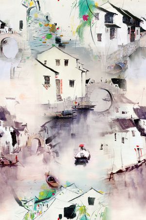 中国风印花华亿平台图片