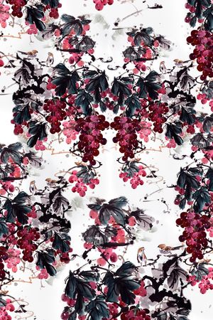 葡萄印花华亿平台图片