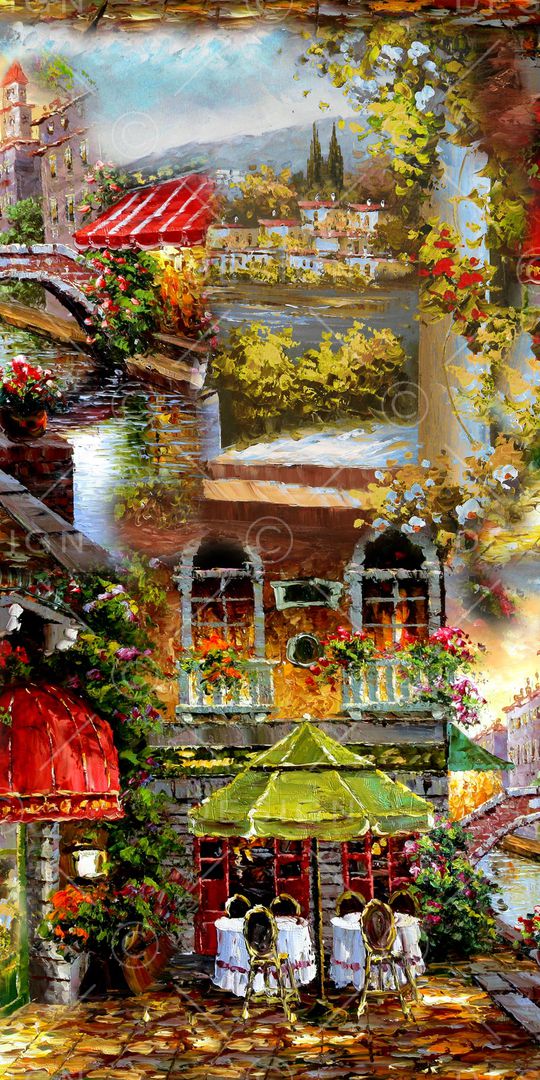 唯美风景印花华亿平台图片