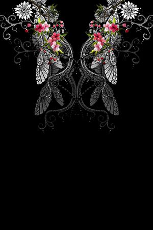 小花卉印花华亿平台图片