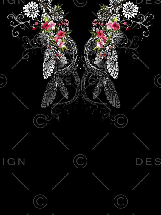 小花卉印花华亿平台图片