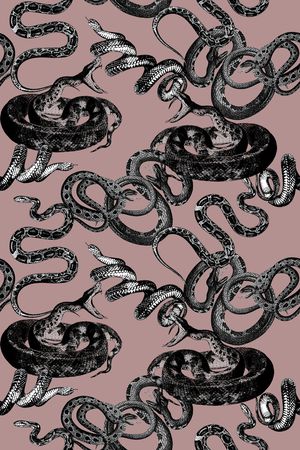 蛇印花华亿平台图片