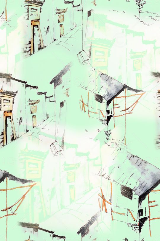 手绘纹样印花华亿平台图片