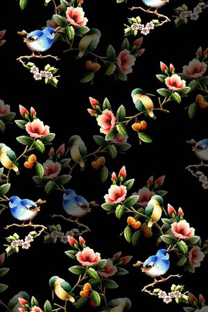 鸟印花华亿平台图片