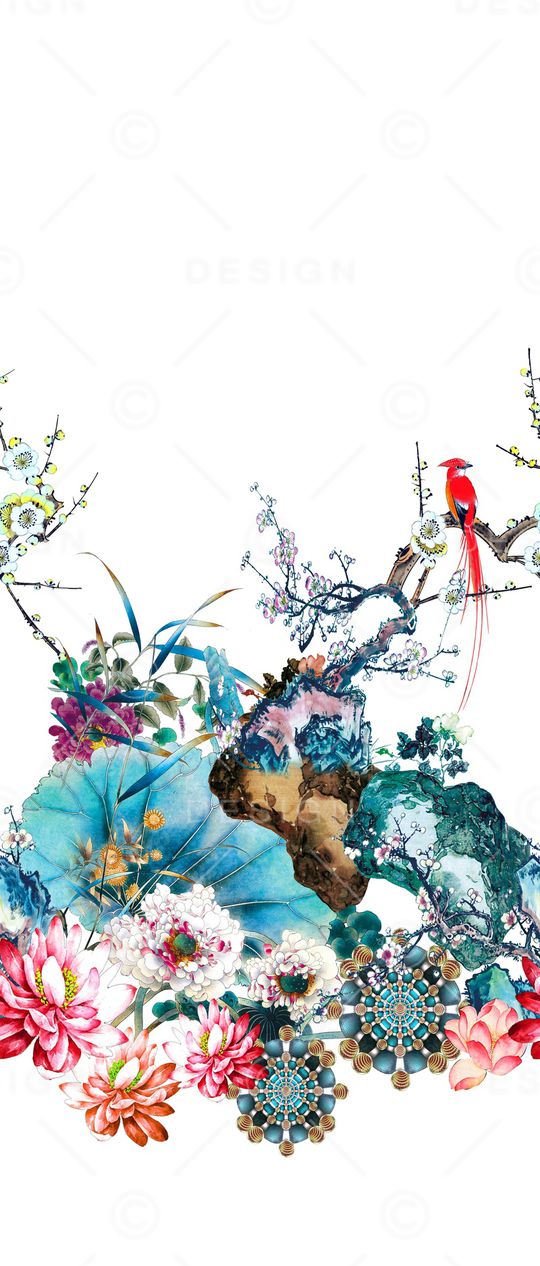 手绘印花华亿平台图片