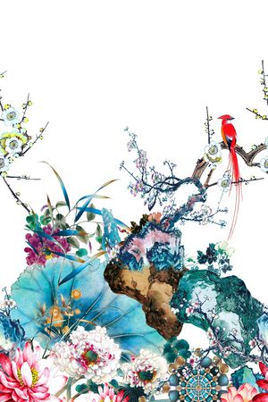 手绘印花华亿平台图片