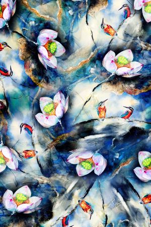 鸟印花华亿平台图片