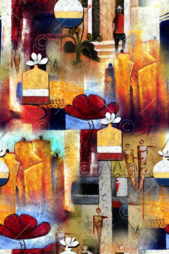 抽象印花华亿平台图片