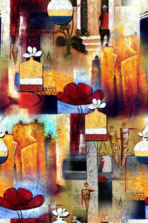 抽象印花华亿平台图片