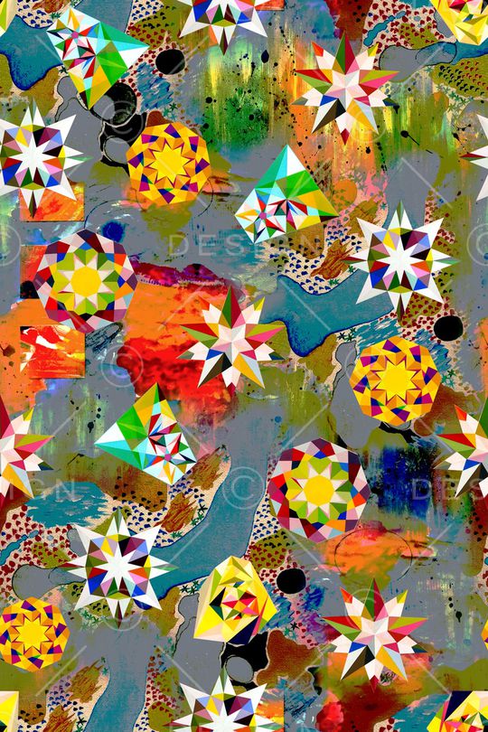 抽象印花华亿平台图片