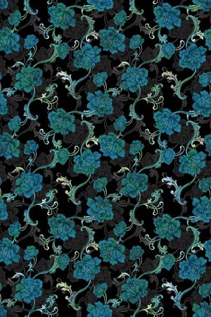 卷草印花华亿平台图片