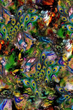 羽毛印花华亿平台图片