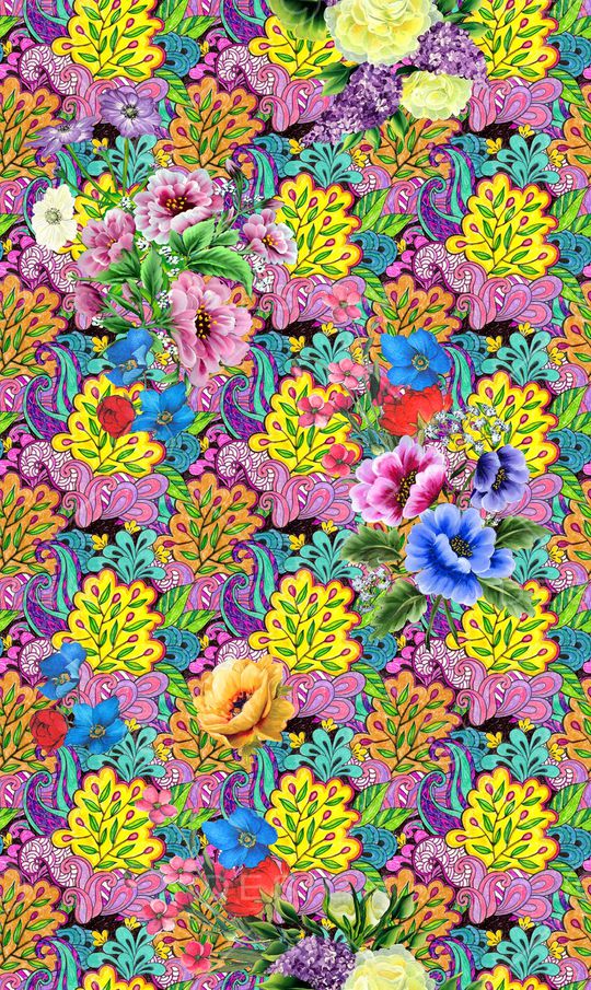 花卉印花华亿平台图片