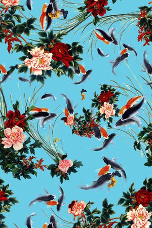 花卉印花华亿平台图片