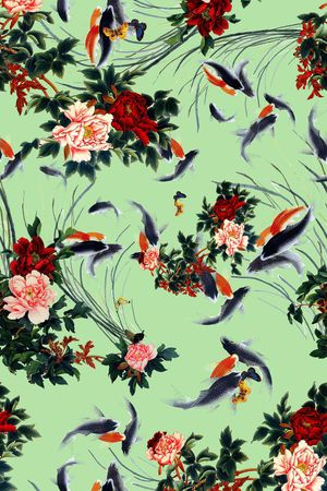 花卉印花华亿平台图片