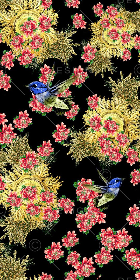 花卉印花华亿平台图片