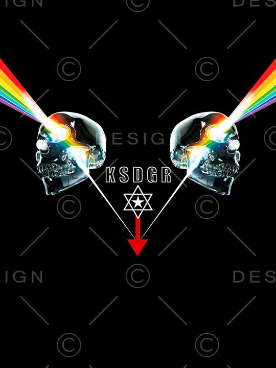 抽象骷髅头印花华亿平台图片