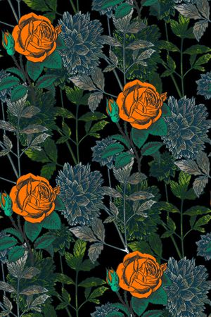 花卉植物印花华亿平台图片