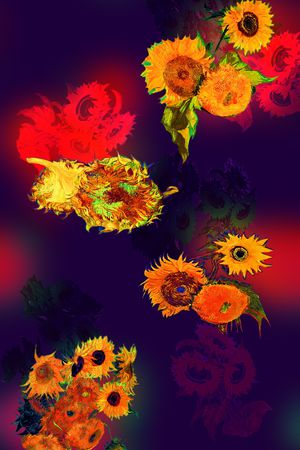 向日葵印花华亿平台图片