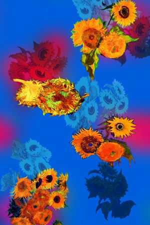 向日葵印花华亿平台图片