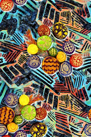 抽象印花华亿平台图片