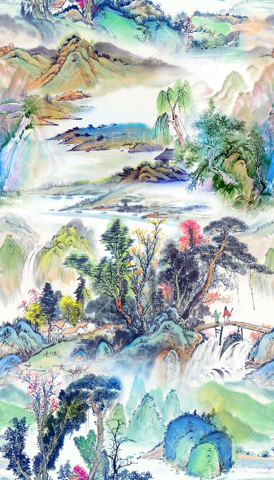 中国风印花华亿平台图片