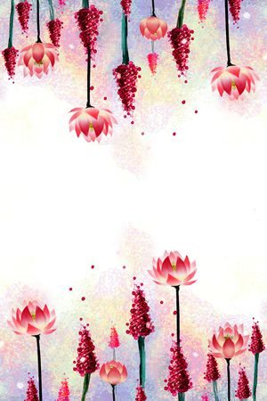 荷花印花华亿平台图片