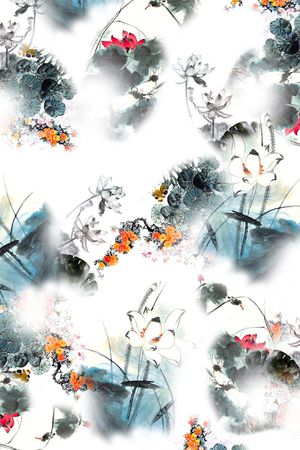 花卉印花华亿平台图片