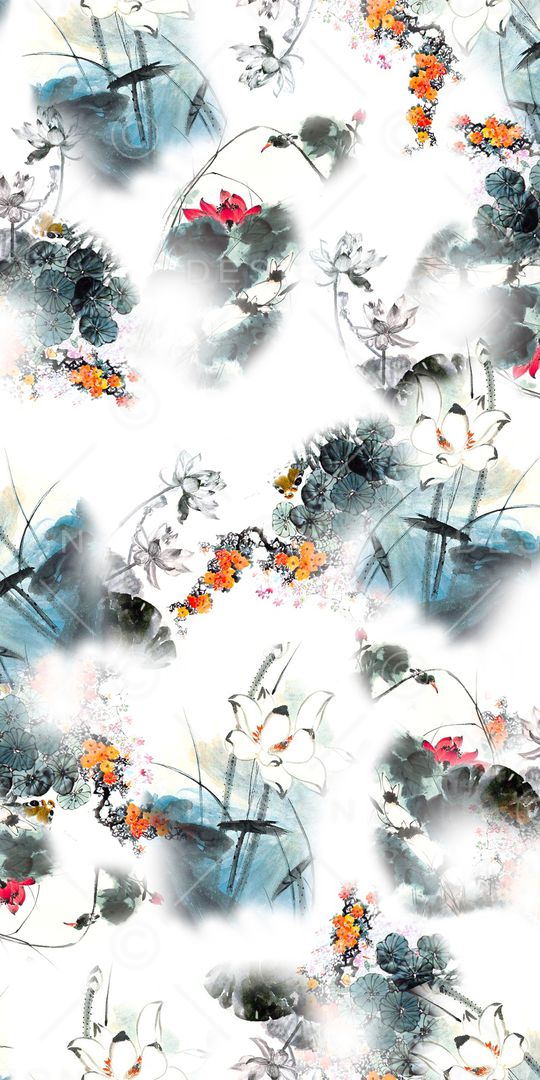 花卉印花华亿平台图片