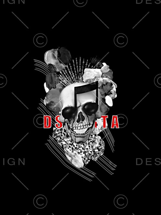 复古骷髅头印花华亿平台图片