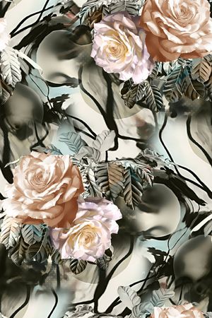 花卉印花华亿平台图片