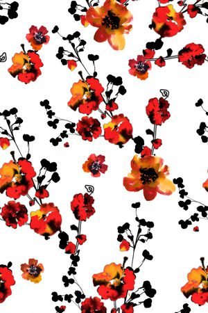 花卉印花华亿平台图片