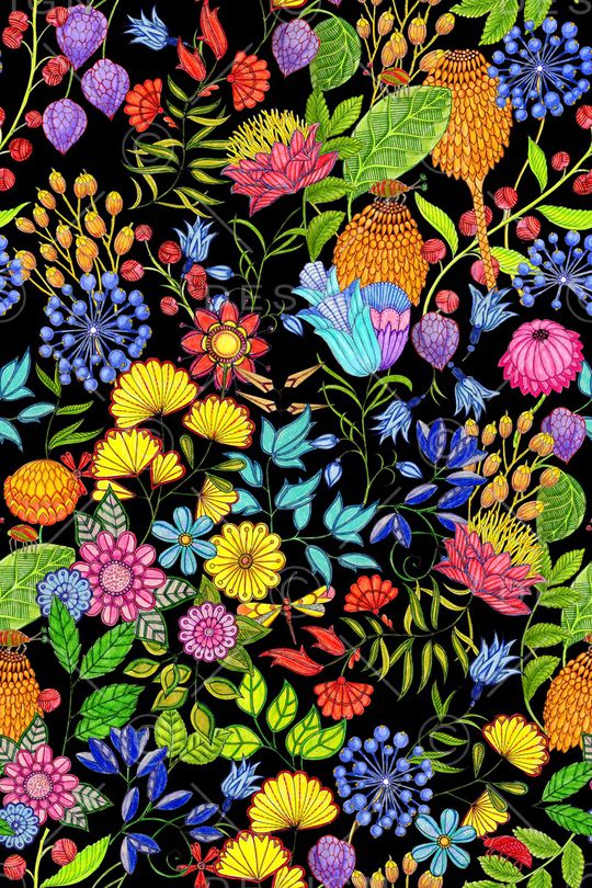 花卉印花华亿平台图片