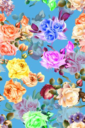 彩底花卉印花华亿平台图片