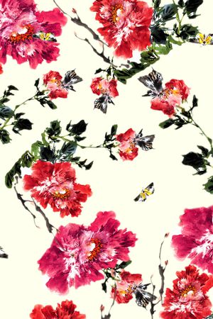 中国风印花华亿平台图片